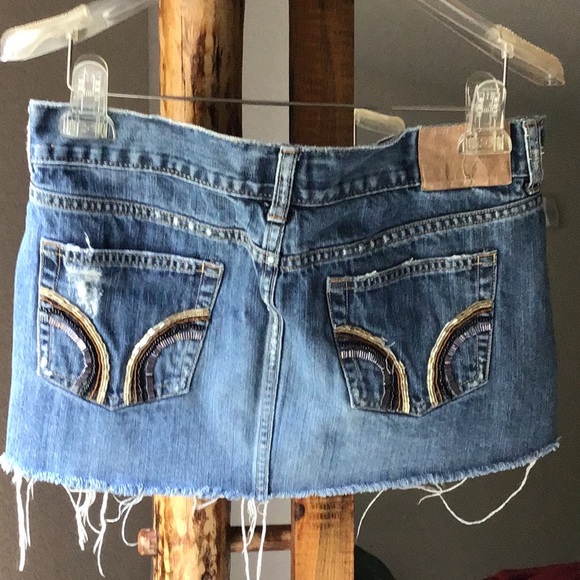 Beaded Jean Skirt - Picture 2 of 4